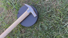 Load and play video in Gallery viewer, 12&quot; Horse Hoof Nail Farrier Tool Shoe Wooden Handle Octagon Nail Driving Hammer
