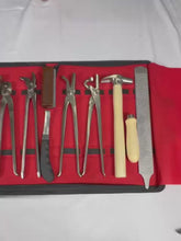 Load and play video in Gallery viewer, 14 items Heavy Duty Professional Horse Care Farrier Hoof Clincher Tool Kit