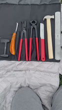 Load and play video in Gallery viewer, Farrier Tool Kit Ser for Hoof/Horse Care Nipper Clincher Heavy Duty
