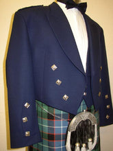 Load image into Gallery viewer, Mixed Tropical WOOL Blue Prince Charlie Jacket &amp; waistcoat Vest- Kilt Jacket
