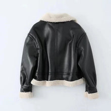 Load image into Gallery viewer, Women’s RAF B3 Shearling Bomber Jacket Genuine Sheepskin Aviator Flying Leather