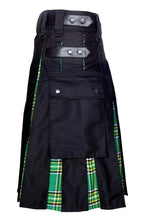 Load image into Gallery viewer, Men Scottish Hybrid Utility Kilt Leather Straps Cotton Mixed Tartan Customize