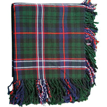 Load image into Gallery viewer, Tartan Scottish Purled Fringe Piper Fly Plaid 48&quot;- 48&quot; Fly Plaid
