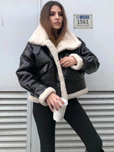 Load image into Gallery viewer, Women’s RAF B3 Shearling Bomber Jacket Genuine Sheepskin Aviator Flying Leather