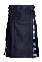 Load image into Gallery viewer, Men Scottish Hybrid Utility Kilt Leather Straps Cotton Mixed Tartan Customize
