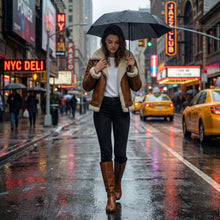 Load image into Gallery viewer, Women Shearling Leather Jacket - B3 Bomber Aviator Coat - Brown Sheepskin Jacket