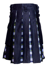 Load image into Gallery viewer, Men Scottish Hybrid Utility Kilt Leather Straps Cotton Mixed Tartan Customize