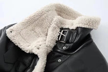 Load image into Gallery viewer, Women’s RAF B3 Shearling Bomber Jacket Genuine Sheepskin Aviator Flying Leather