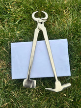 Load image into Gallery viewer, Share Farrier Tool Multi 12" Hoof Nipper Hammer Cutter Clincher Smile Dentale 3 in 1