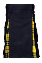 Load image into Gallery viewer, Men Scottish Hybrid Utility Kilt Leather Straps Cotton Mixed Tartan Customize