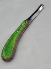 Load image into Gallery viewer, Loop Horse Knife Double Ended Razor Edged J2 Stainless Steel and Sheet Handle