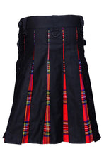 Load image into Gallery viewer, Men Scottish Hybrid Utility Kilt Leather Straps Cotton Mixed Tartan Customize