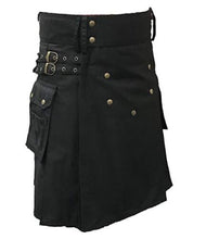 Load image into Gallery viewer, Men Scottish Fashionable Utility Kilt For Men&#39;s 100% Cotton Cargo Pockets Kilt
