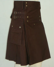 Load image into Gallery viewer, Men Scottish Fashionable Utility Kilt For Men&#39;s 100% Cotton Cargo Pockets Kilt
