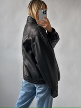 Load image into Gallery viewer, 90&#39;s Vintage Oversize Jacket, women&#39;s Vintage Real Leather Straight, ladies
