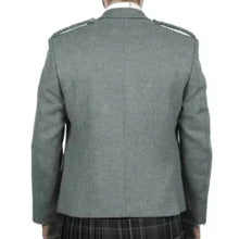 Load image into Gallery viewer, 100% Tweed Scottish Men's Lovat Green Argyle kilt Jacket With Waistcoat Wedding