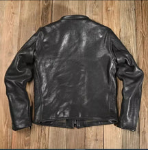 Load image into Gallery viewer, MEN&#39;S REAL COWHIDE PREMIUM LEATHER MOTORCYCLE BIKER TOP LEATHER JACKET BLACK
