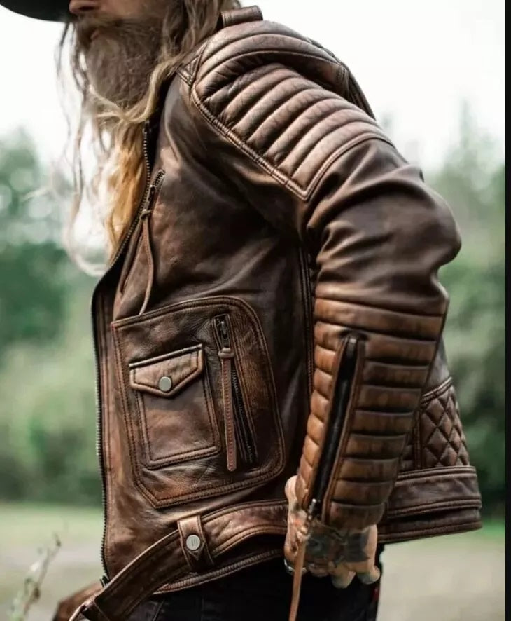 Premium Leather Outerwear All Seasons Men's Genuine Lambskin