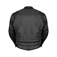 Load image into Gallery viewer, Premium Men&#39;s Motorcycle Black Cowhide Leather Biker Front Air Vents Jacket
