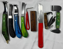 Load image into Gallery viewer, 9- Items Heavy Duty Professional Horse Care Farrier Hoof loop Knife Kit