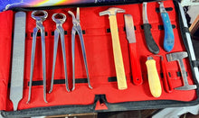 Load image into Gallery viewer, Horse Care &amp; Grooming Hoof Rasps Farrier Tools 11 items Heavy Duty Professional Horse Care Farrier Tool Kit Hoof Clincher RASP