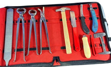 Load image into Gallery viewer, Horse Care &amp; Grooming Hoof Rasps Farrier Tools 11 items Heavy Duty Professional Horse Care Farrier Tool Kit Hoof Clincher RASP