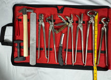 Load image into Gallery viewer, 13 items Heavy Duty Professional Horse Care Farrier Hoof Clincher Tool Kit