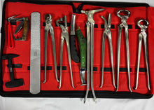 Load image into Gallery viewer, 13 items Heavy Duty Professional Horse Care Farrier Hoof Clincher/Tool Kit