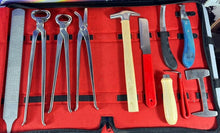 Load image into Gallery viewer, Horse Care &amp; Grooming Hoof Rasps Farrier Tools 11 items Heavy Duty Professional Horse Care Farrier Tool Kit Hoof Clincher RASP