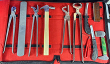 Load image into Gallery viewer, Horse Care &amp; Grooming Hoof Rasps Farrier Tools 11 items Heavy Duty Professional Horse Care Farrier Tool Kit Hoof Clincher RASP (Copy)