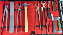 Load image into Gallery viewer, Horse Care &amp; Grooming Hoof Rasps Farrier Tools 11 items Heavy Duty Professional Horse Care Farrier Tool Kit Hoof Clincher RASP (Copy)